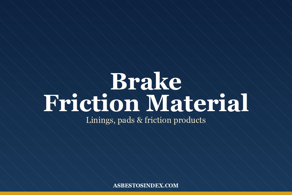 Brake Pads & Friction Products