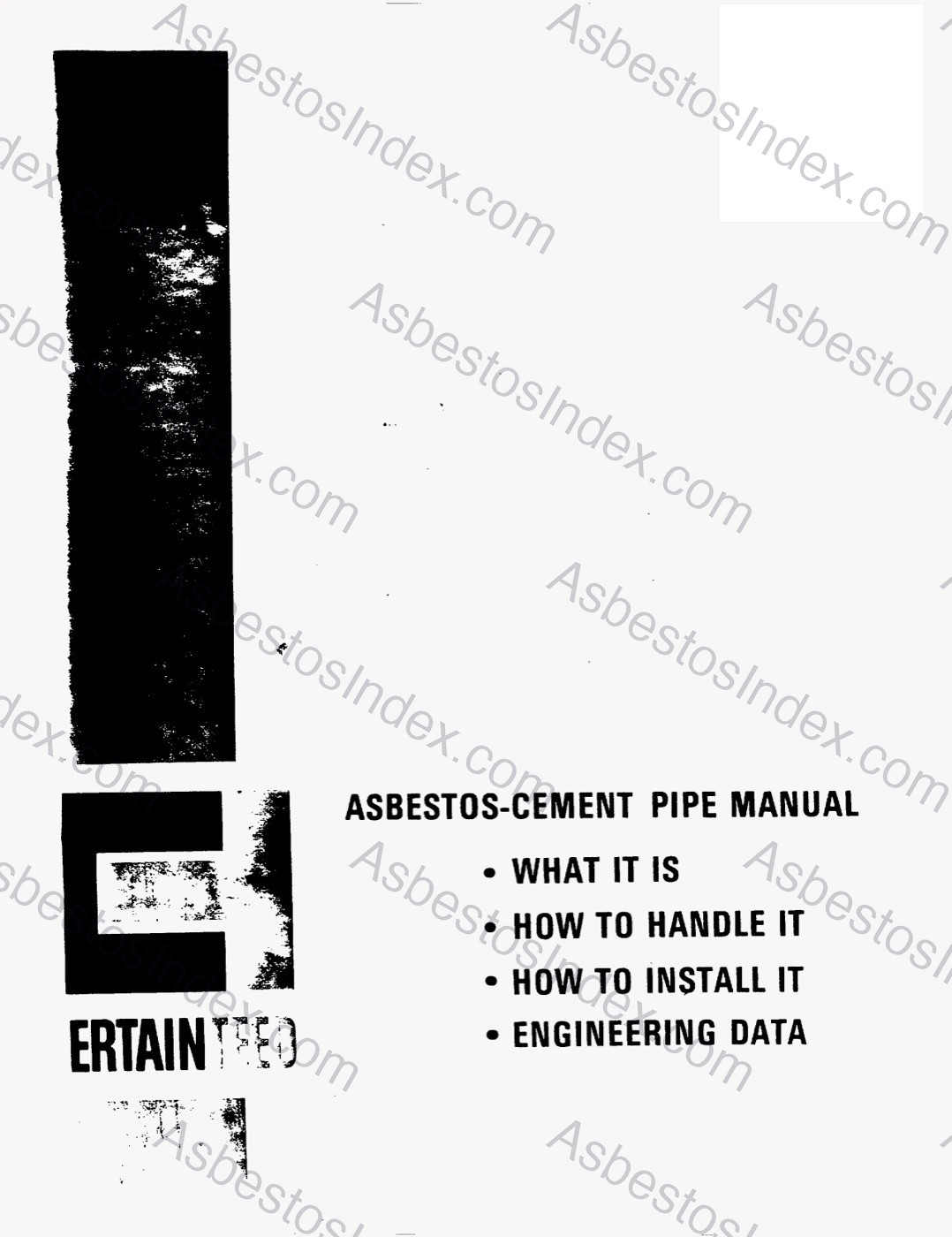 Asbestos cement pipe