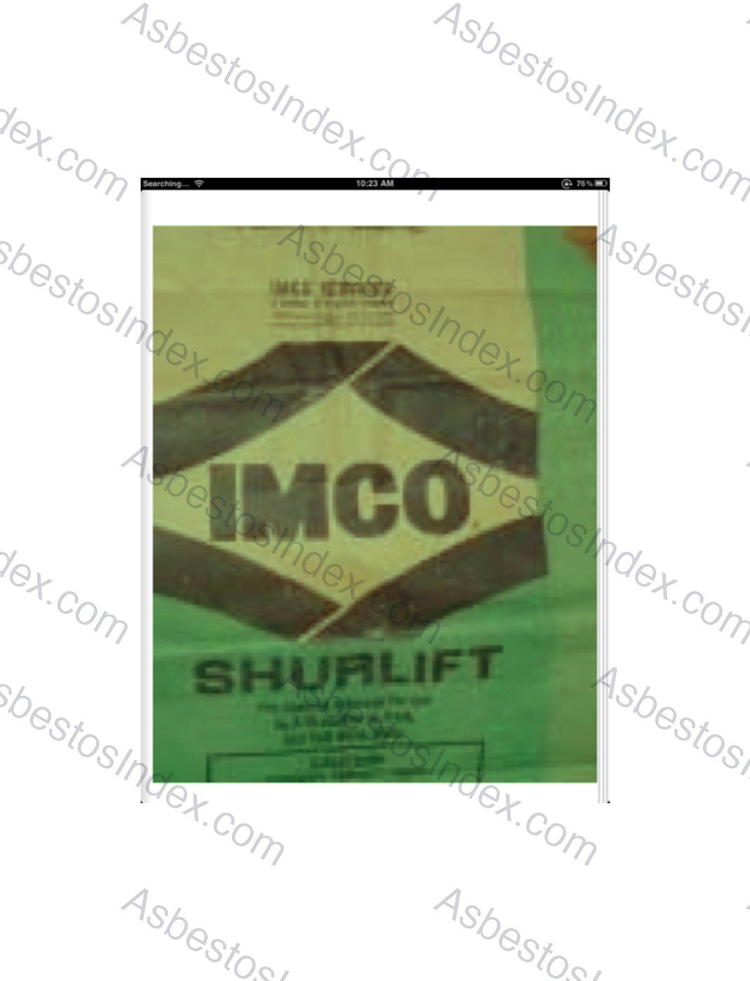 Asbestos drilling mud product