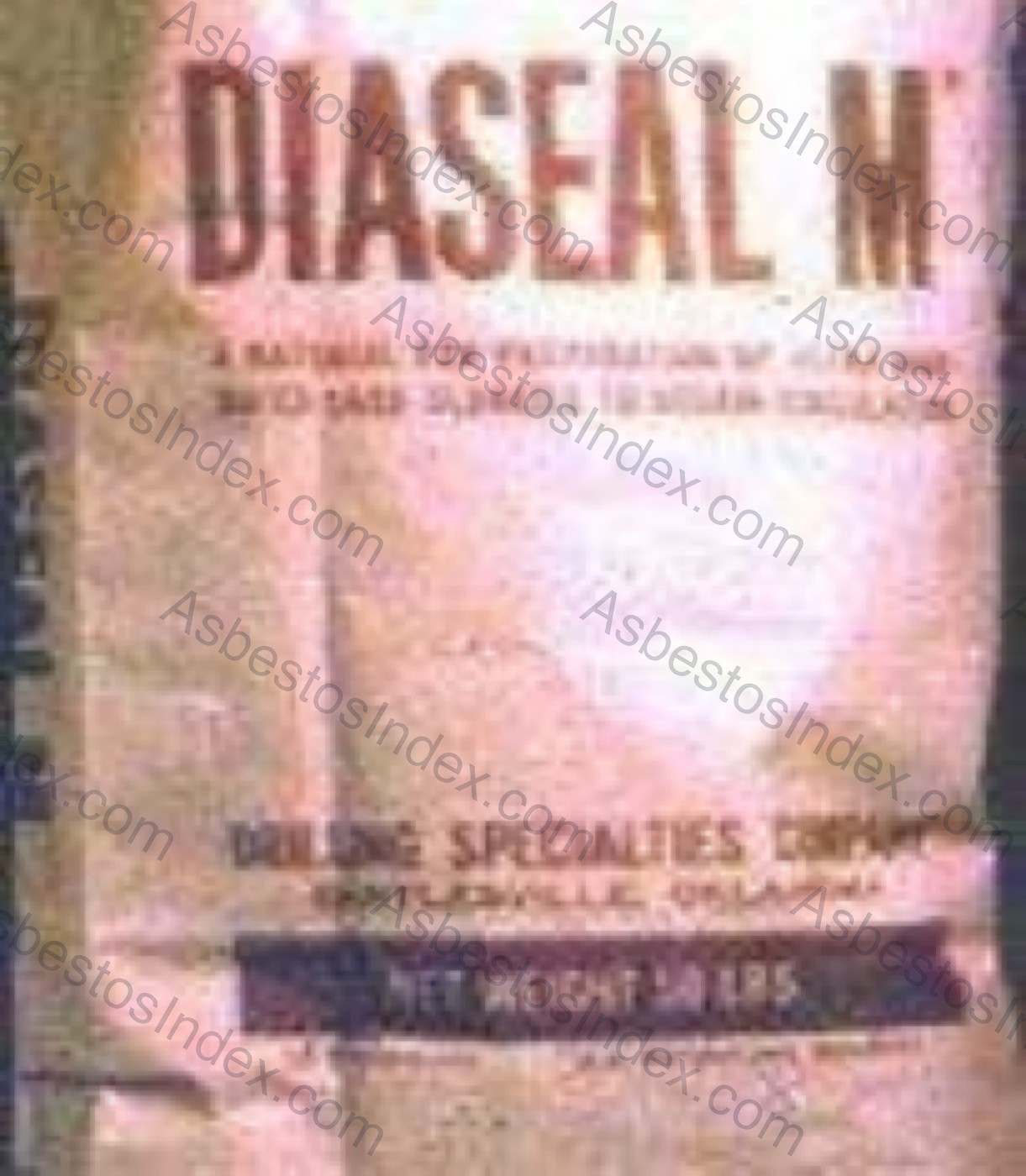 Asbestos drilling muds catalog page