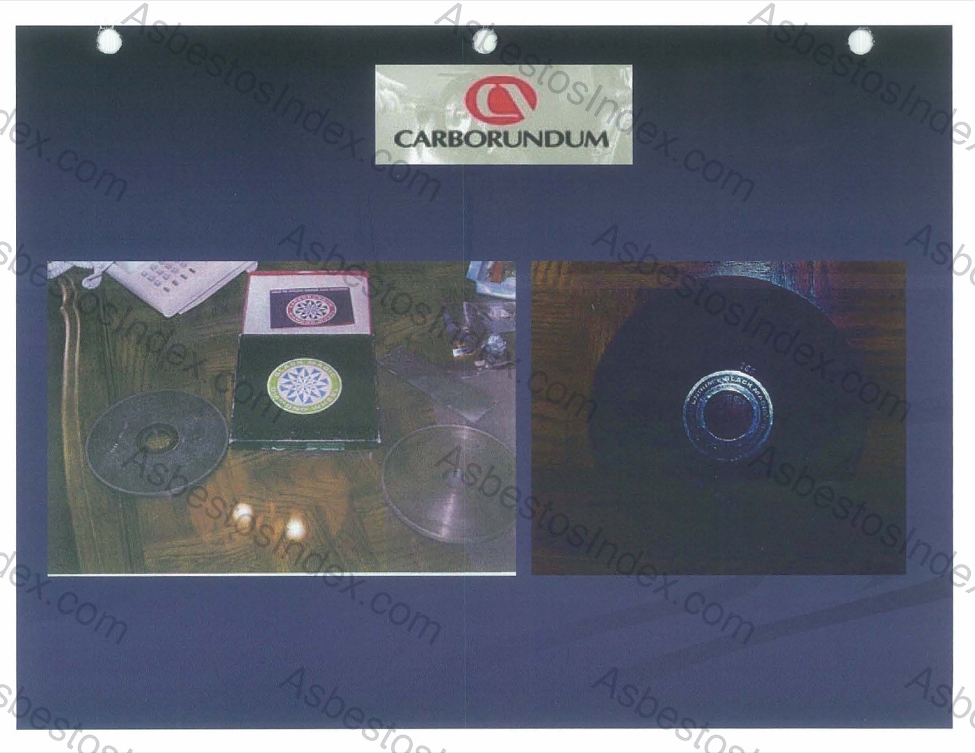 Asbestos grinding wheels
