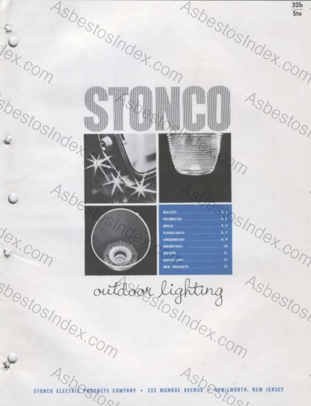 Lighting products with asbestos components