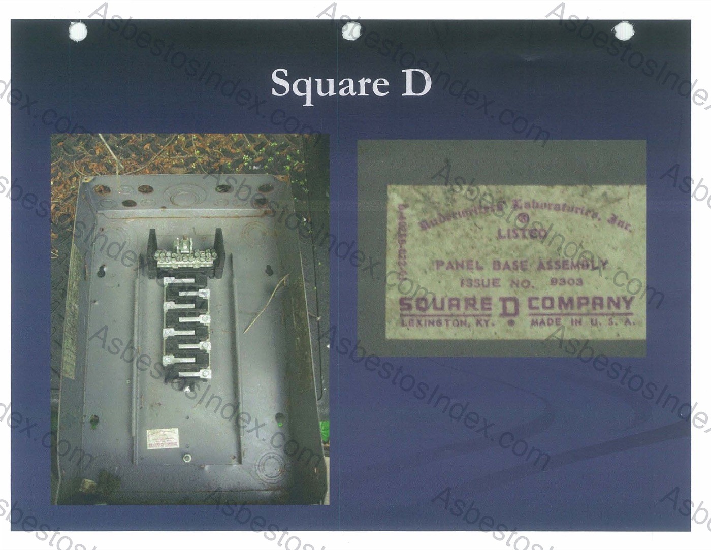 Square D panel assembly