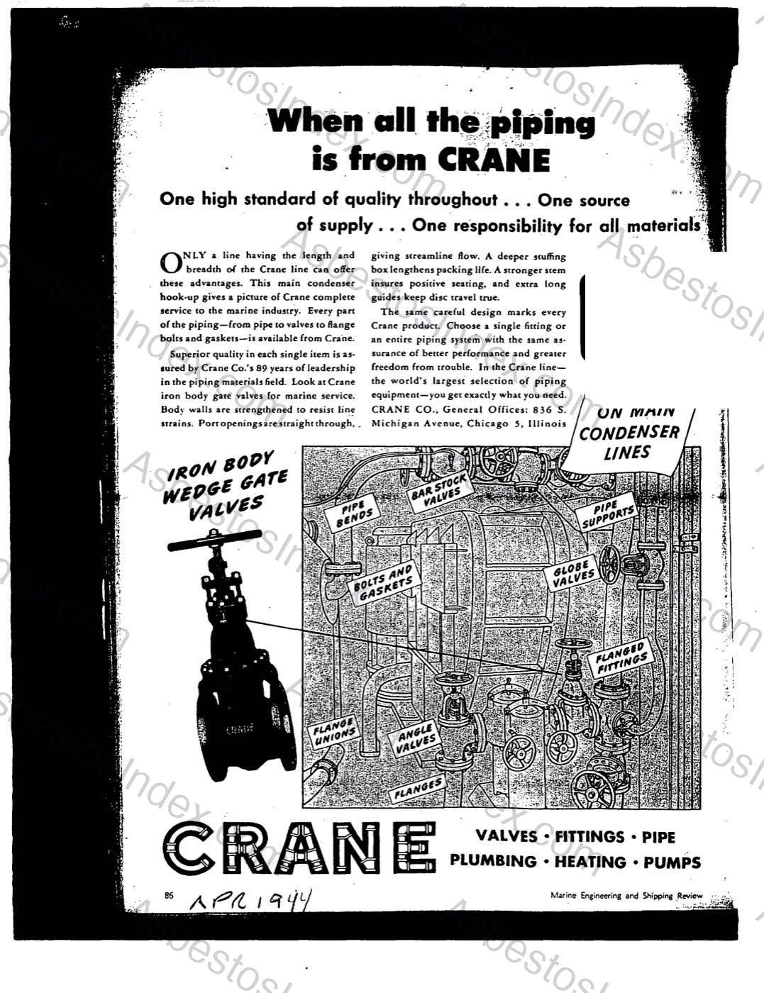 Crane Co. valves catalog