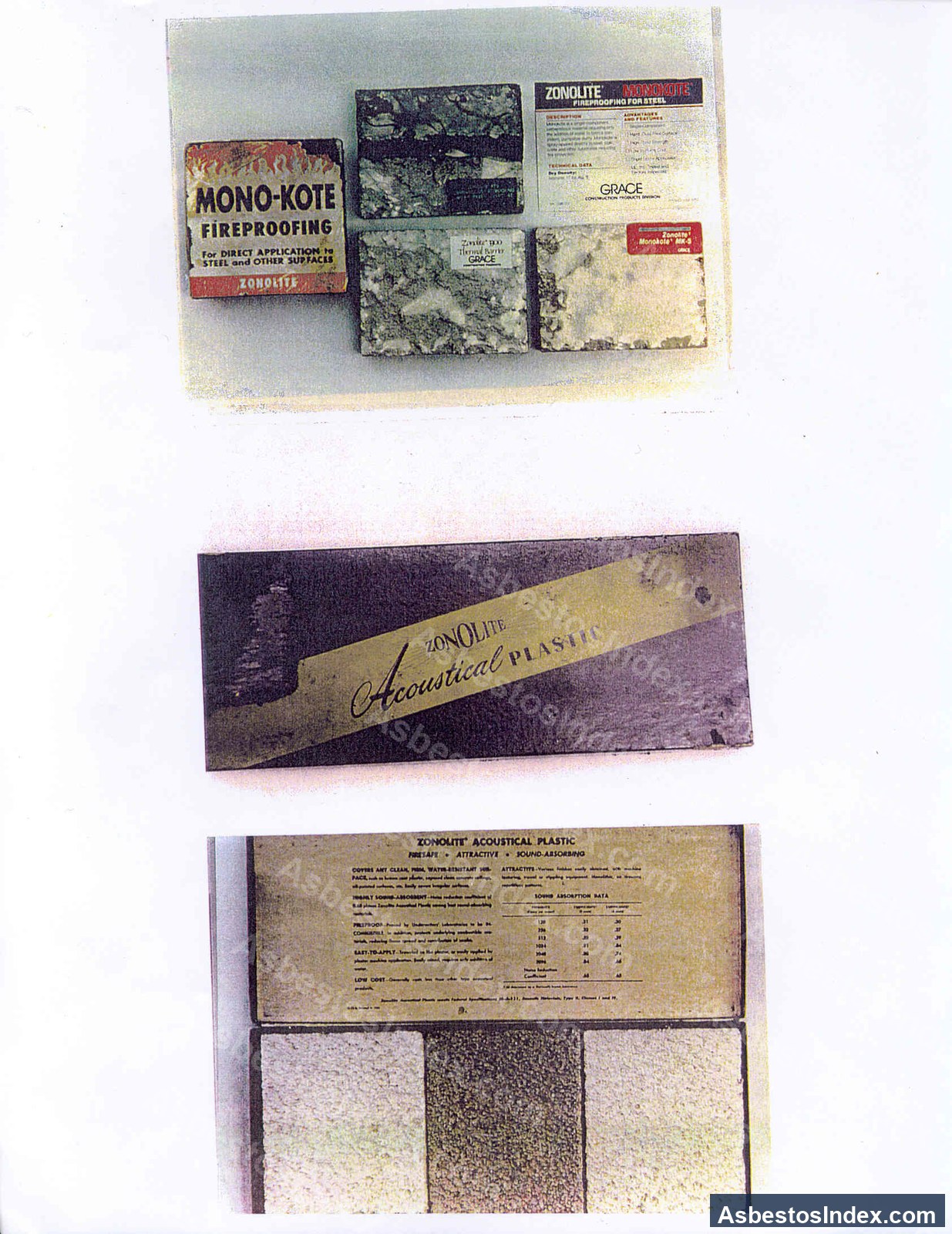 W.R. Grace · Product Specimen — W.R. Grace
